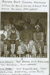1953 from the left front row Bee Brown, Dick Blackwood, Tal Reynolds, dick Lambert. Back row from left: Lon Greathouse, Ike Hamilton, Ross Hill, Lucian Pruitt, Clarence "Cassum" Watts.